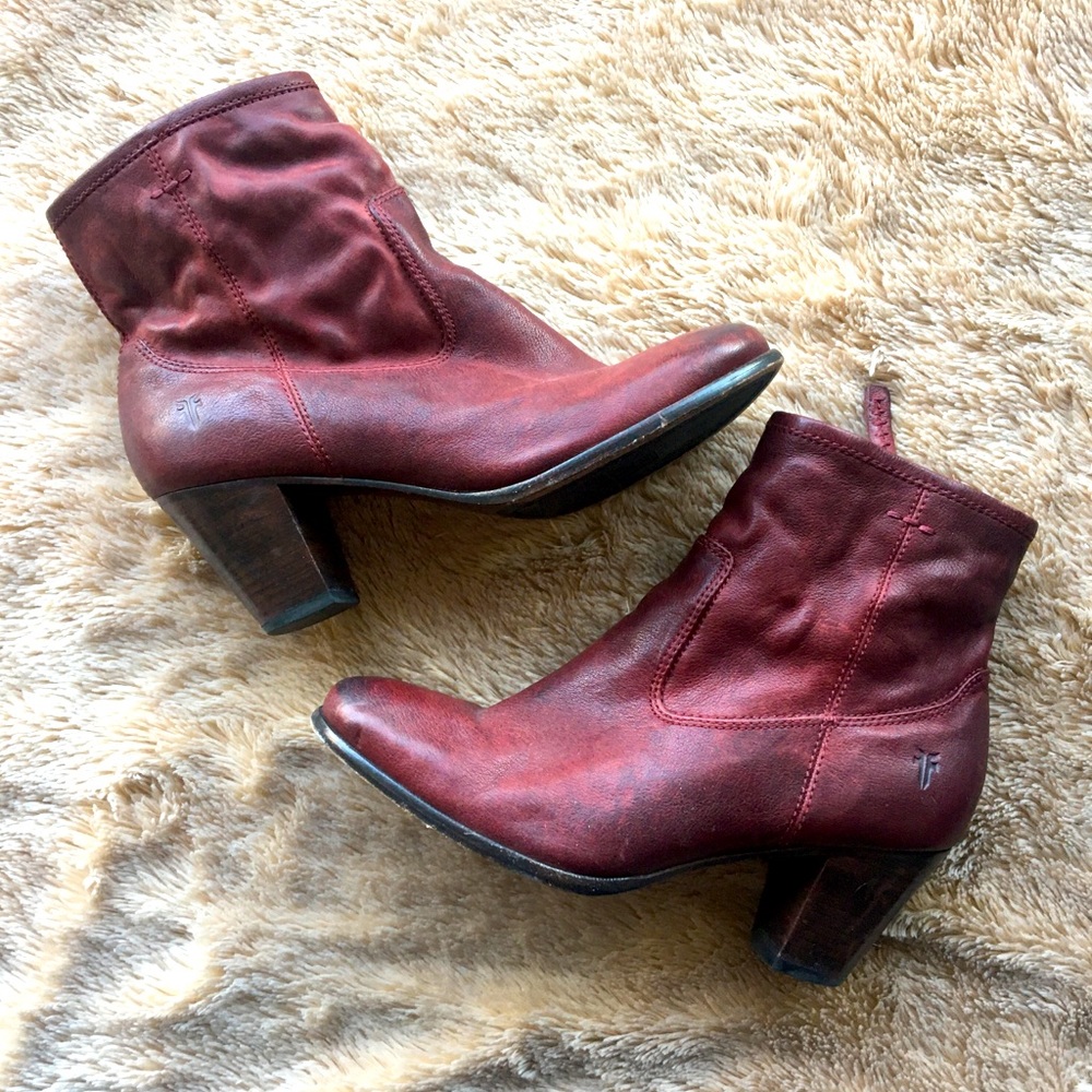 Frye Burgundy Ankle Boot 7.5